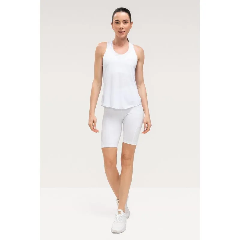 BERMUDA COM BOLSO HIGH COMPRESSION - ESSENTIALS 26 - BRANCO G/L