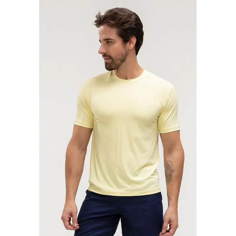T-SHIRT ECO DRY ID MASCULINA - ESSENTIALS 26 - AMARELO MANTEIGA M/M