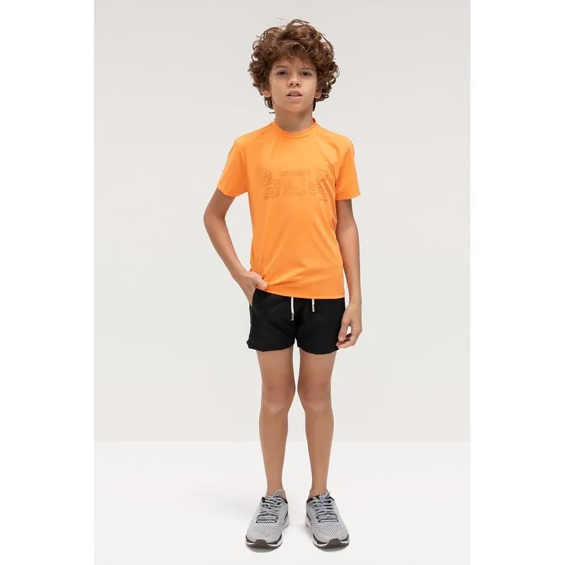 SHORTS BREEZE STRING INFANTIL - PRIMAVERA VERÃO 26/27 - PRETO P/S