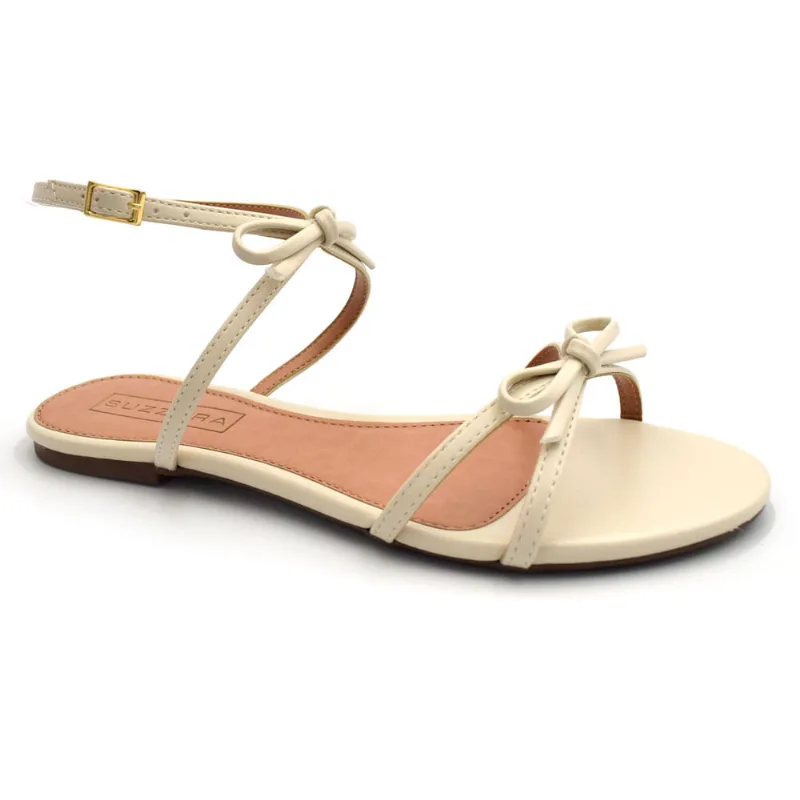 Sandália Rasteira Feminina Suzzara Off White 13.1347 36