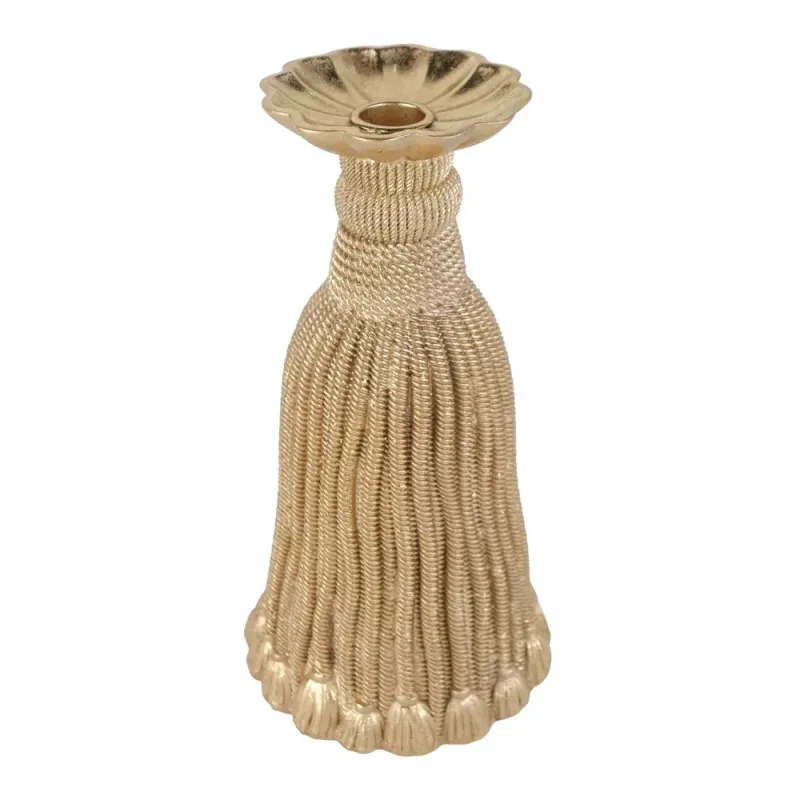 Castiçal Resina Dourado