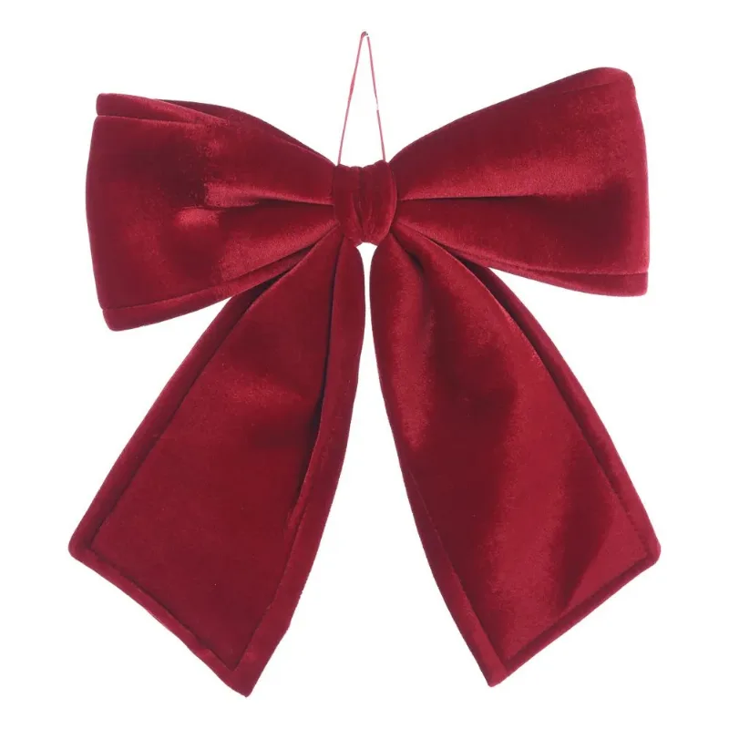 Laço Decorativo Veludo Borgonha Cromus 40cmx47cm
