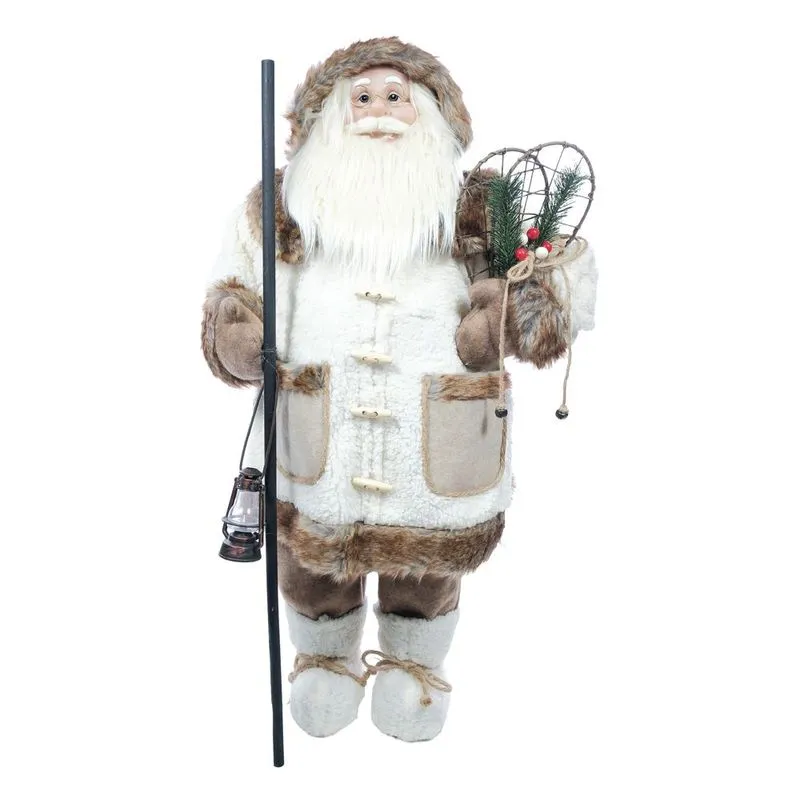Papai Noel Decorativo Com Cajado Cromus 90cm