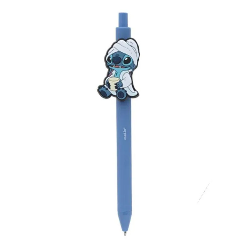 Caneta Esferográfica Retrátil Stitch Toalha De Banho Azul - Molin