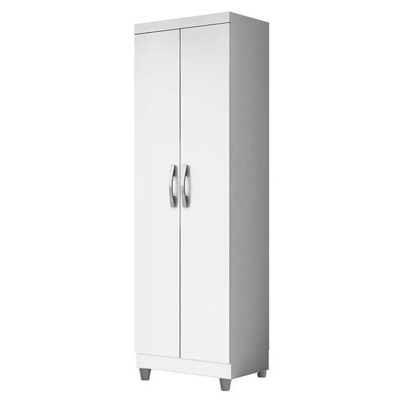 Armário Multiuso 2 Portas New 2000192 Branco Tx Com Pés Cinza - Aramóveis