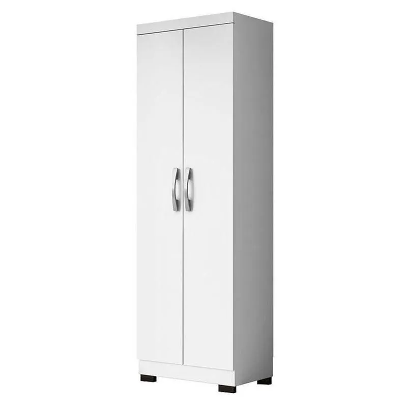 Armário Multiuso 2 Portas New 2000192 Branco Tx Com Pés Preto - Aramóveis