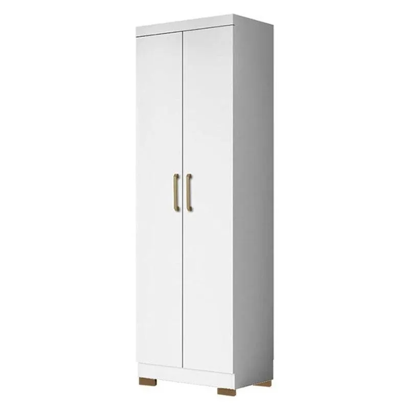 Armário Multiuso 2 Portas 2000191 Branco Tx Com Pés Bronze - Aramóveis