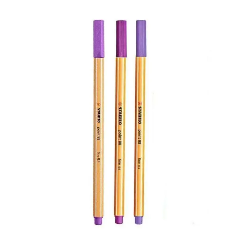Caneta Fineliner 0.4mm Point 88 3 Tons De Roxo - Stabilo