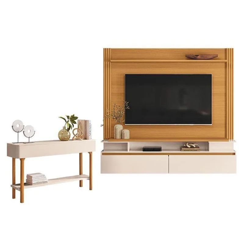 Home Suspenso Astor Cinamomo Off White Com Aparador Fiero Off White - Hb Móveis