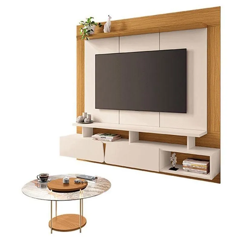 Home Suspenso Zenith Off White Cinamomo Com Mesa De Centrocom Tampo De Vidro Cinamomo-hb Móveis