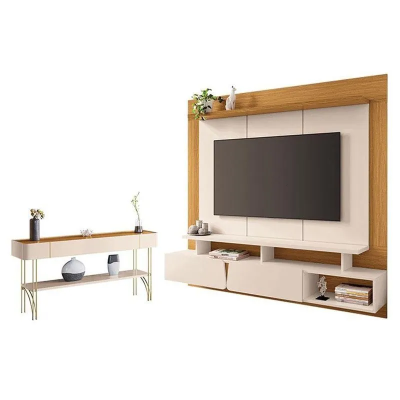 Home Suspenso Zenith Off White Cinamomo Com Aparador Vivant Off White Cinamomo - Hb Móveis