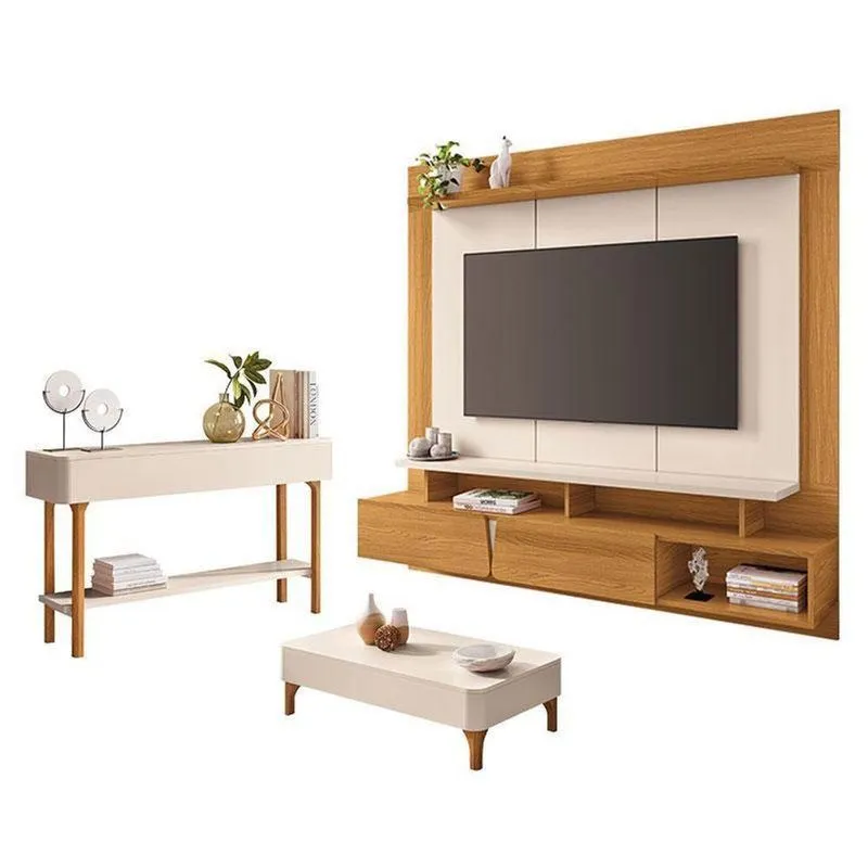 Home Suspenso Zenith Cinamomo Off White Com Mesa De Centro Liz E Aparador Fiero Off White - Hb Móveis
