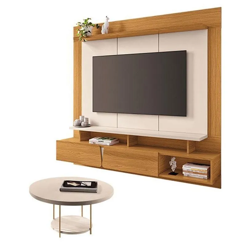 Home Suspenso Zenith Cinamomo Off White Com Mesa De Centro Sky Off White - Hb Móveis