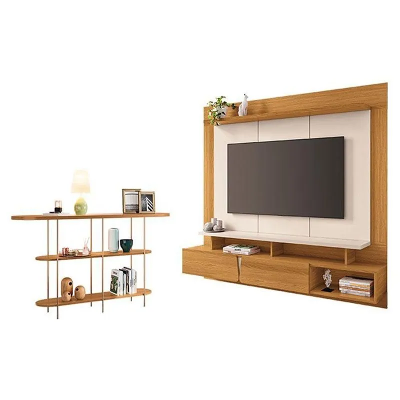 Home Suspenso Zenith Cinamomo Off White Com Aparador Infinity Cinamomo - Hb Móveis