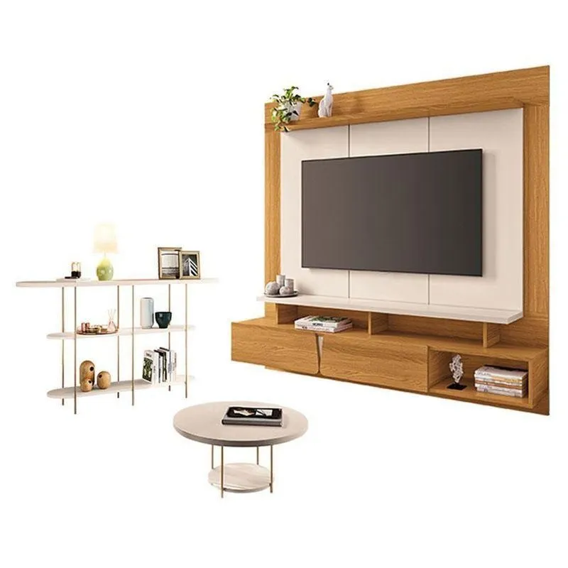 Home Suspenso Zenith Cinamomo Off White Com Mesa De Centro Sky E Aparador Infinity Off White - Hb Móveis