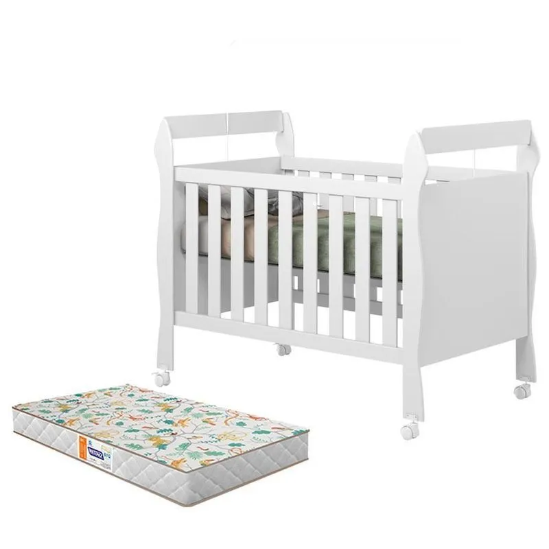 Berço Americano Soninho MDF Colchão Branco Tigus Móveis
