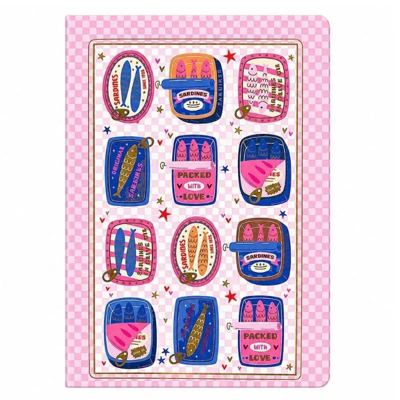 Caderno Tilibra Sketchbook Peixes Sem Pauta 80 Folhas Coral
