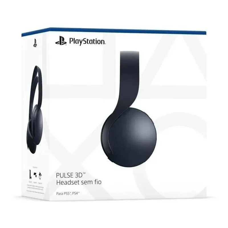 3x Headset Sem Fio Pulse3d Usb Ps4 Ps5 Black Playstation Cor