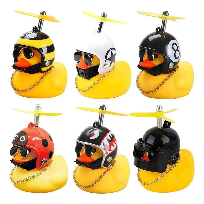 3x Pato Buzina Bike Sino Guidão Bicicleta Capacete Hélice Co