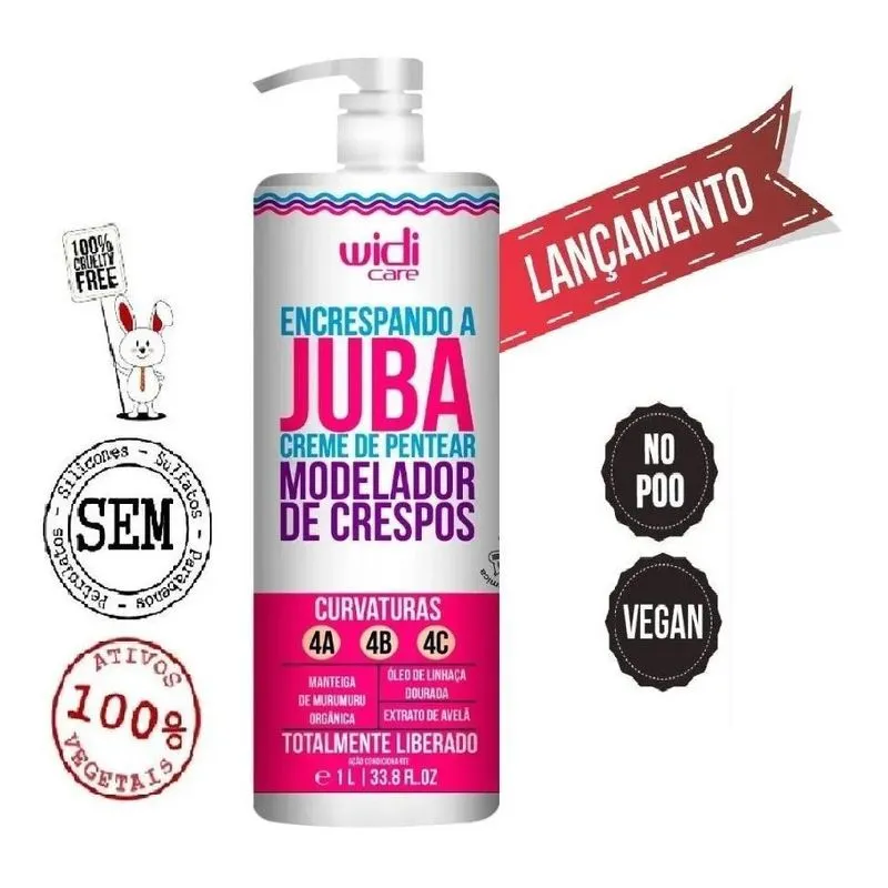 5x Creme De Pentear Encrespando A Juba Widi Care 1l