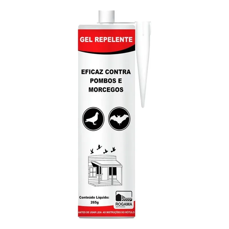 5x Gel Repelente Contra Pombos E Morcegos Rogama