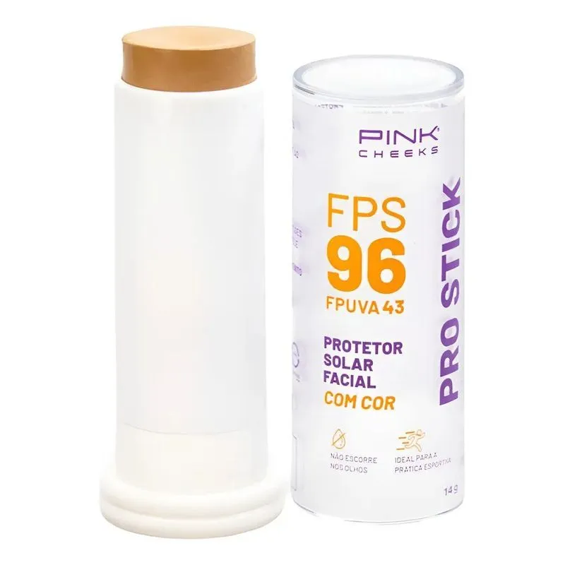 2x Base Facial Em Bastão Fps96 Pink Cheeks Cores