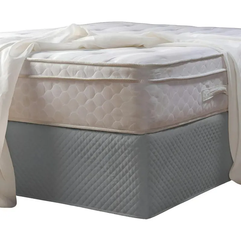Saia Box Queen Matelassê Ultrassônico Com Elástico Cinza