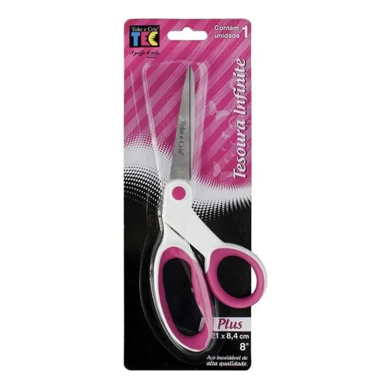 10x Tesoura Infinite Plus Toke E Crie Plus - 17519 - Tes008