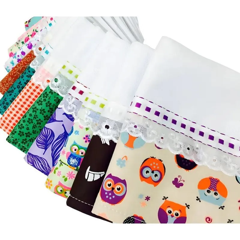 Pano De Prato Barrado Estampado Elite - Kit Com 10 Peças