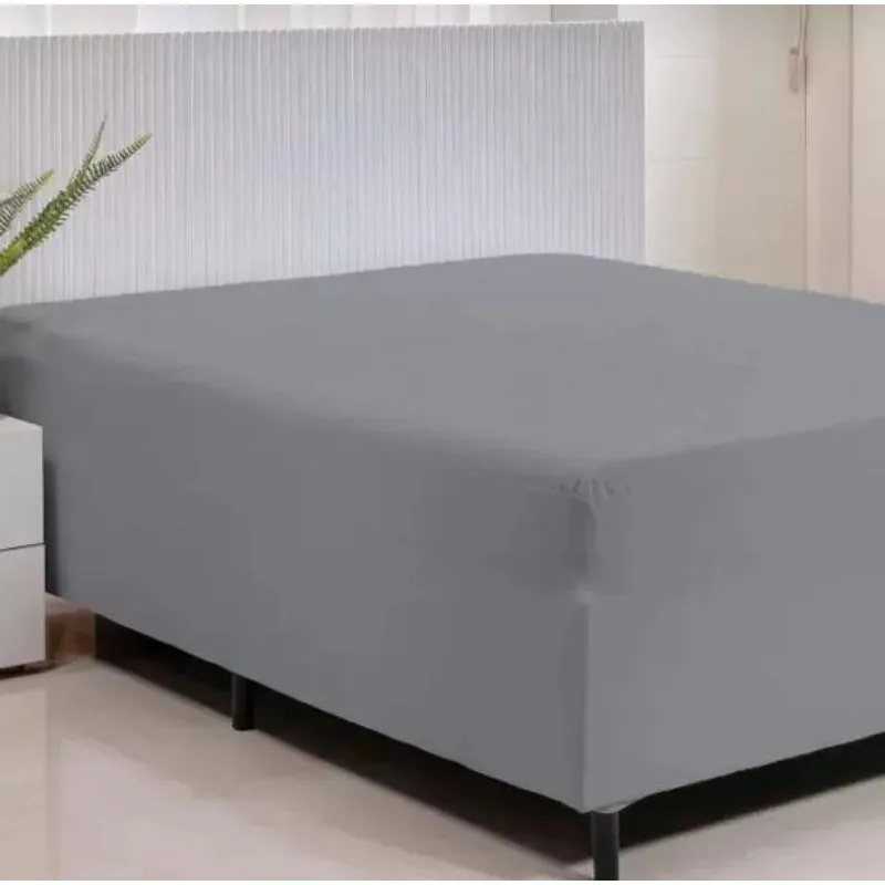 Protetor Capa De Colchão Impermeável Box Conjugado C Cinza