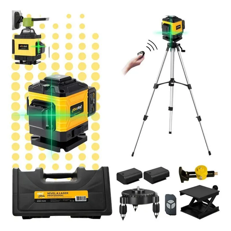 10x Nível Laser Verde 12 Linhas Profissional Recarregável 3
