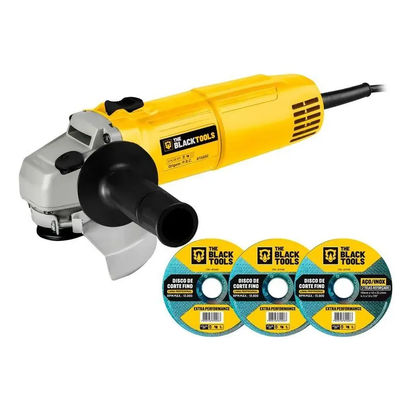 2x Esmerilhadeira Lixadeira 4.1/2 Profissional + Discos Cort