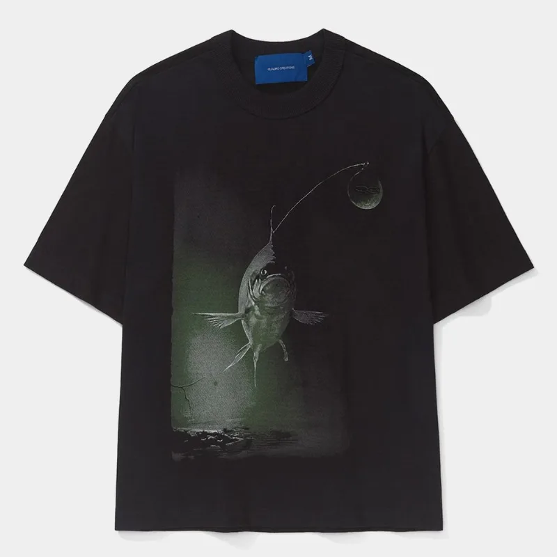 Camiseta Quadro Creations Lightfish - Unissex - Preto