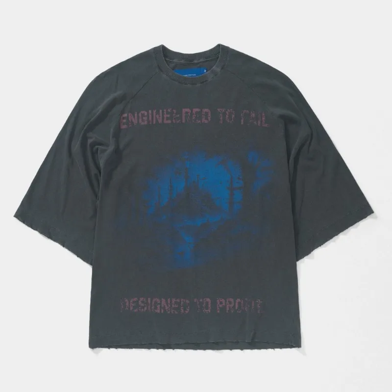 Camiseta Quadro Creations Fábrica Raglan Stoned - Unissex - Cinza