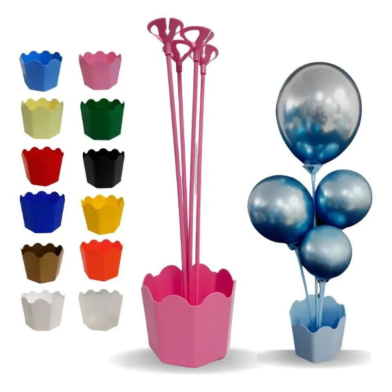 Cachepô Com Pega Balão Kit 5 Azul Royal