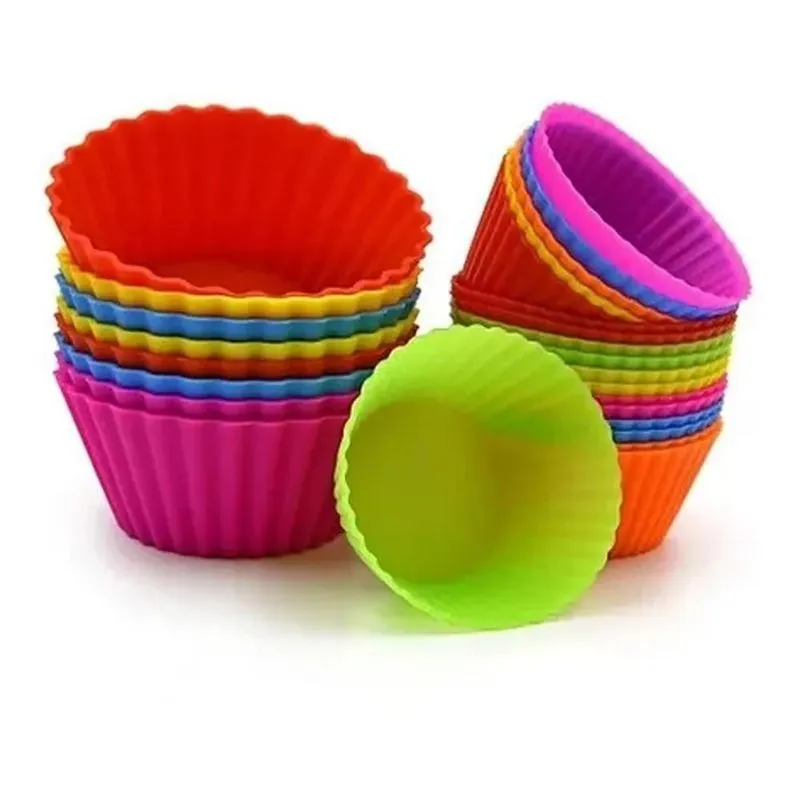 10x Forma Silicone Cupcake Pão De Queijo Empada Bpa-free 10