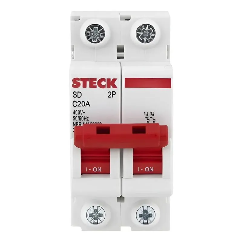 Disjuntor Steck Bipolar 10, 16, 20, 25, 32, 40, 50 Curva 20a
