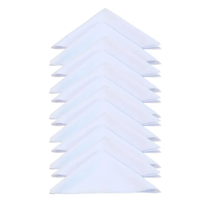 Kit Guardanapos de Mesa Basic Oxford 35x35cm 12 Peças Branco Valle Distribuidora