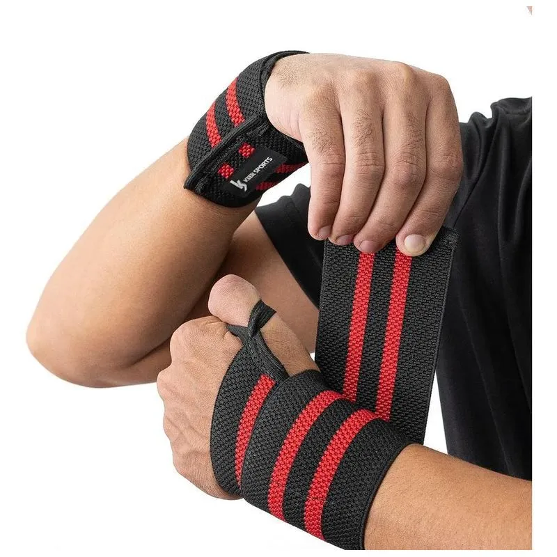 3x Par Munhequeira Elástica De Pulso Crossfit - Keer Sports