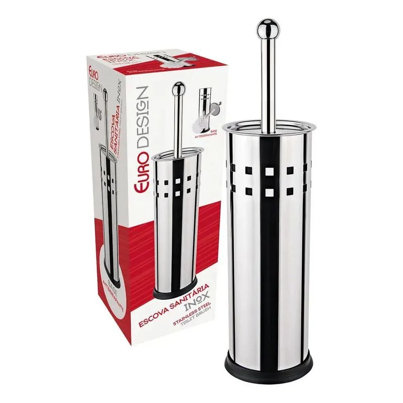 5x Escova De Limpar Vaso Sanitário Privada Banheiro Aço Inox