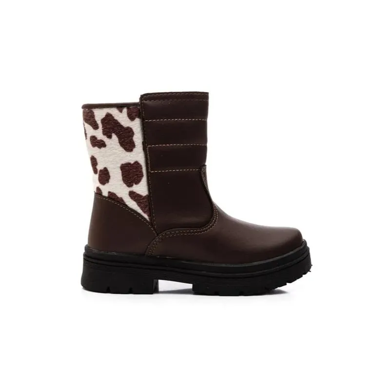 Bota Infantil Feminina Coturno Jet Kids Ane Café 32 / CAFE-COW