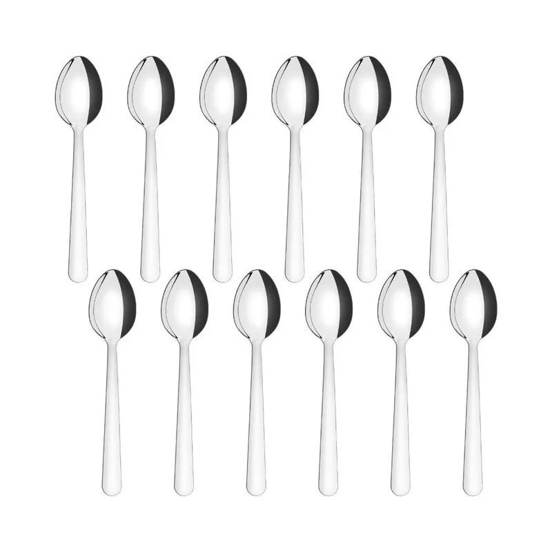 Kit 36 Colheres para Sobremesa Tramontina Malibu em Aço Inox