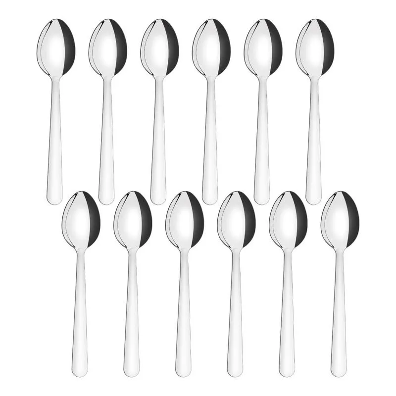Kit 12 Colheres de Mesa Tramontina Malibu em Aço Inox