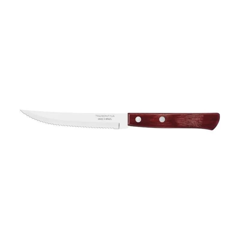 Kit 24 Facas Churrasco Tramontina Polywood Vermelha 5"