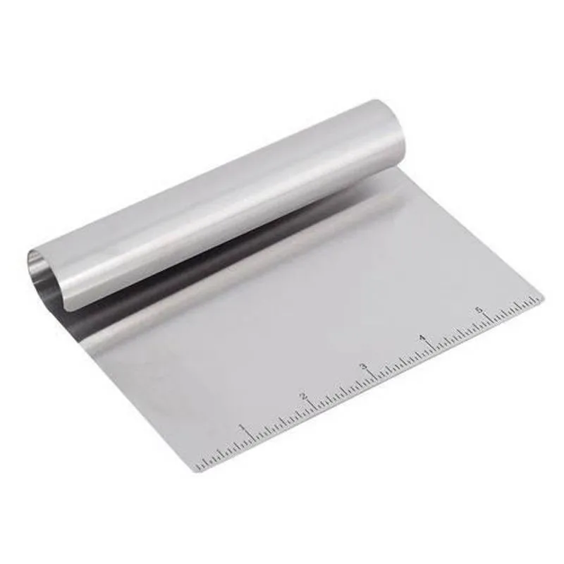 Kit 2 Espatula Cortador Raspador Inox Massas E Legumes Mimo