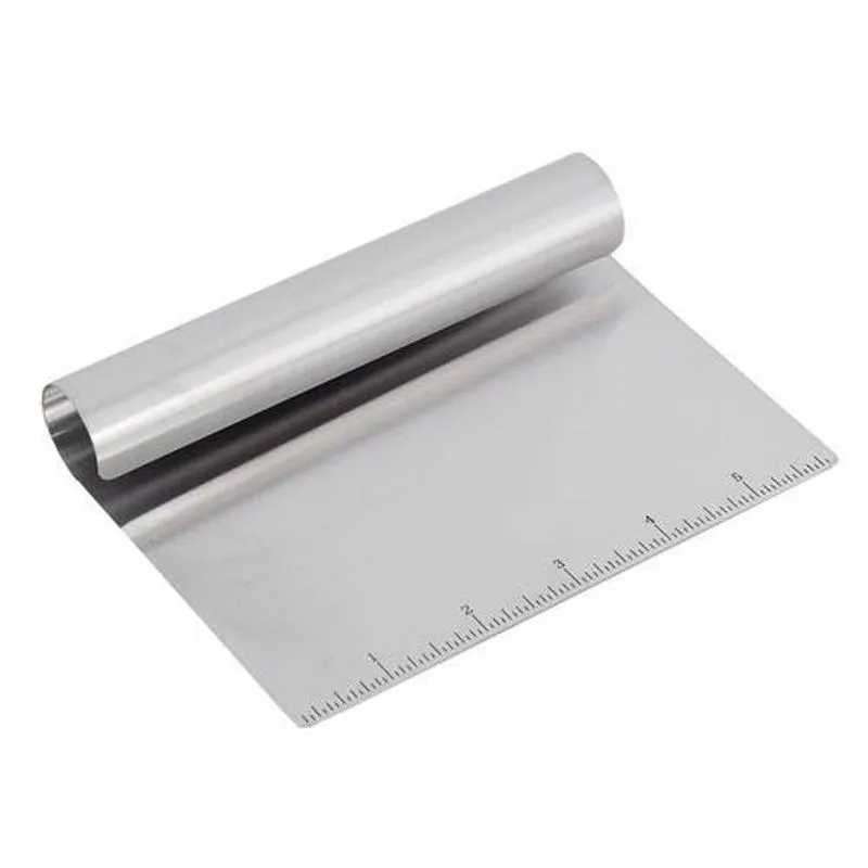 Kit 4 Espatula Cortador Raspador Inox Massas E Legumes Mimo