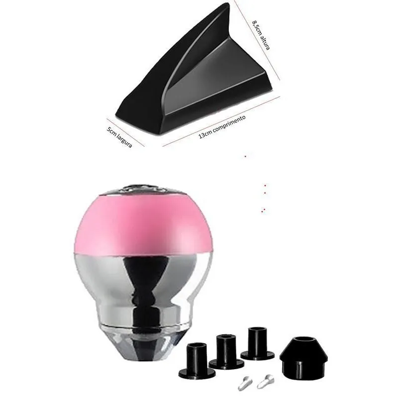Antena Shark Preta Bola Cambio Rosa Crom Fiesta Celta