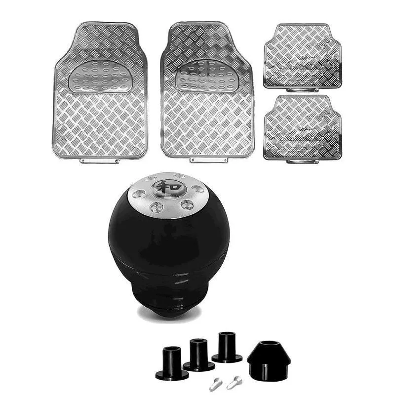 Tapete Prata Brilho Bola Cambio Preta Hyundai Accent