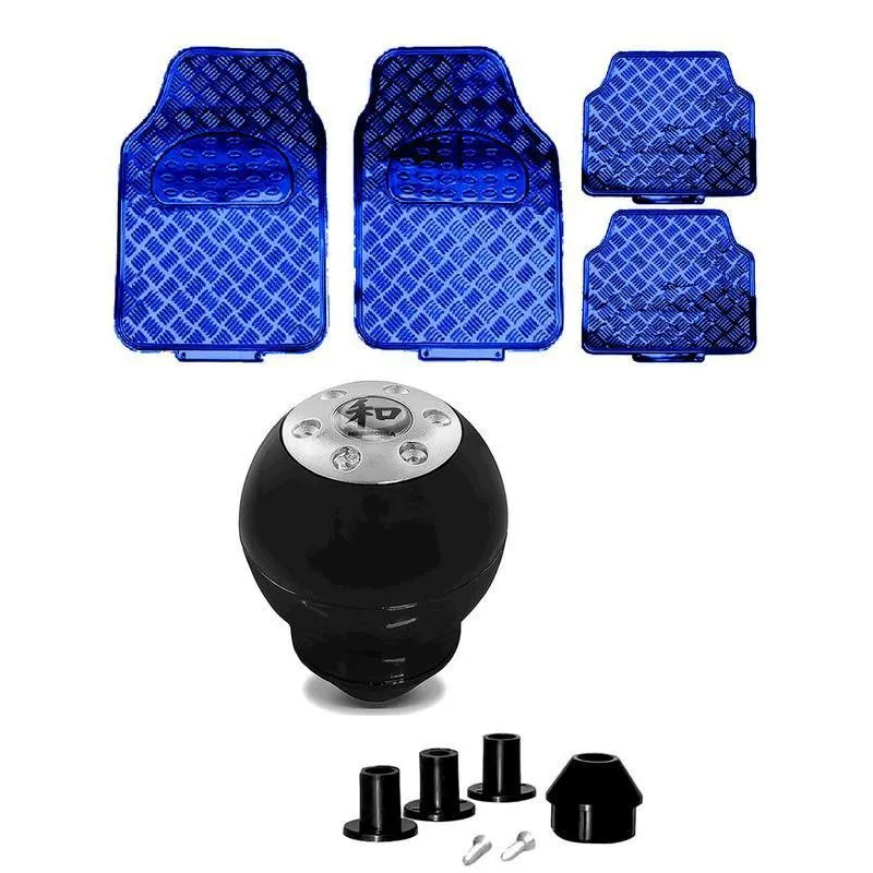 Tapete Azul Brilho Bola Cambio Preta March
