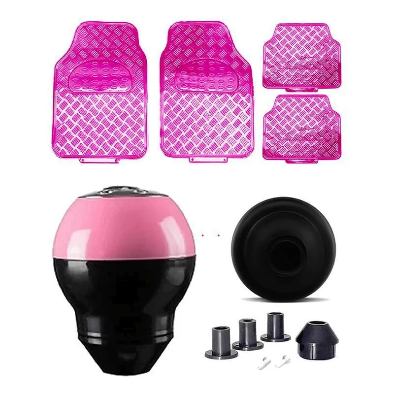 Tapete Rosa Brilho Bola Cambio Rosa Preta Chrysler 300 C